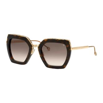 Philipp Plein Sunglasses, female, Brown, 53 MM, Farfalla Havana Lucido Sunglasses