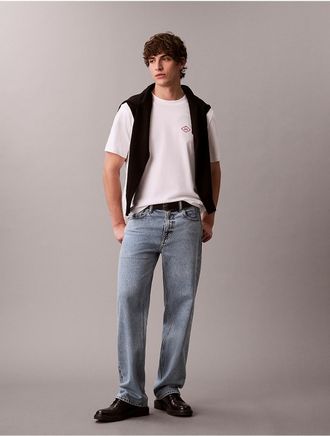 Calvin Klein Jeans Calvin Klein Mens Matchbox Logo Graphic Relaxed T-Shirt - White - XL