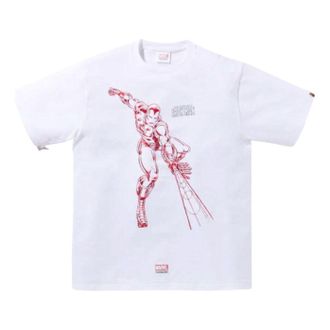 A Bathing Ape x MARVEL IRON MAN T-Shirt White 1I73-110-904-WHT
