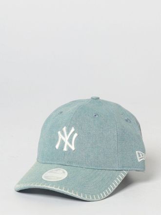 New Era Cappello 9Forty NY Yankees in denim di cotone con logo ricamato