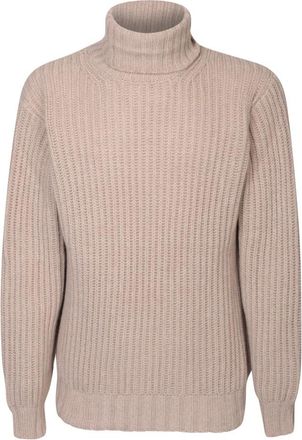 Dell'Oglio Cashmere Pullover - Heren - Cashmere truien - Beige - L - Truien & Vesten