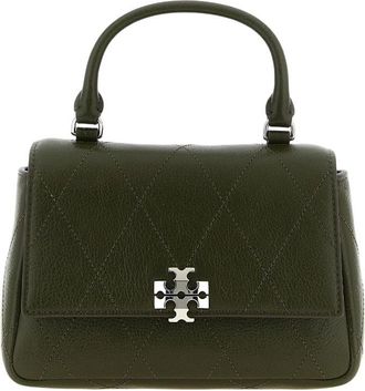 Tory Burch Green Charlie Mini Satchel
