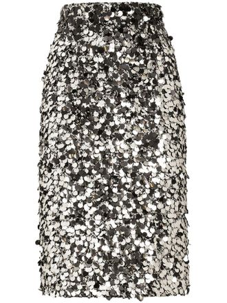 Dolce & Gabbana Gonna Midi Con Paillettes-Donna