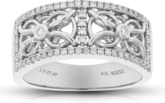 Vir Jewels 1/3 cttw Lab Grown Diamond Wedding Band in Sterling Silver For Women