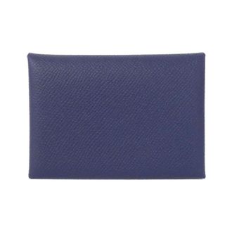 Herm&egrave;s Blue Navy Epsom Leather Coin Purse/Coin Case (Pre-Owned)