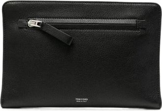 Tom Ford Victor Portfolio - Heren - Schoudertassen - Zwart - ONE Size - Leer - Tassen