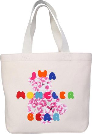 Moncler Canvas tas met digitale graphics - Dames - Shoppers - Beige - ONE Size - Tassen