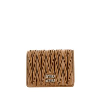 Miu Miu Matelass&eacute; nappa leather bi-fold wallet Woman One Size