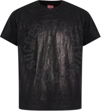 Diesel Tops, Heren, Zwart, XS, Katoen, T-Norm-Aa 2 T-Shirt