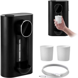 OEM Dispenser Automatico Da Bagno Senza Contatto Da 540 Ml - 3 Livelli, A Parete, Con 2 Tazze Magnetiche Riutilizzabili E Serbatoio Ricaricabile (nero)