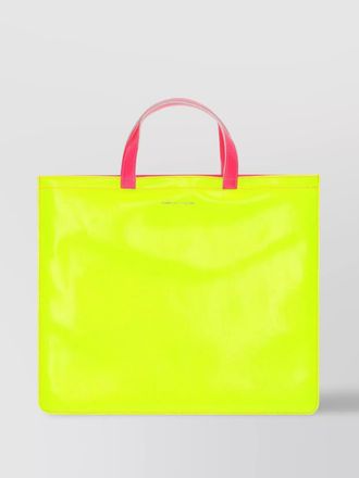 Comme Des Gar&ccedil;ons leather super fluo tote bag