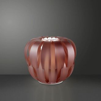 Linea Zero L&aacute;mpara De Mesa En Metal Rosa En Metal Blanco Cm. 19x17h