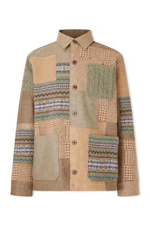Polo Ralph Lauren Patchwork Wool and Cashmere-Blend Cardigan