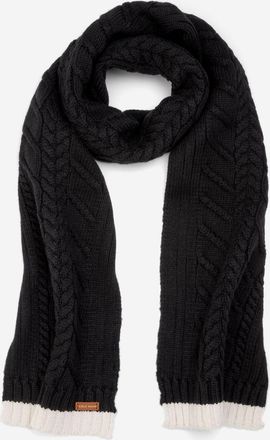 Cole Haan Womens Essential Rib Scarf - Black