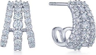 Kwiat Lyric Three Row Hoop Earrings in White Gold at Nordstrom