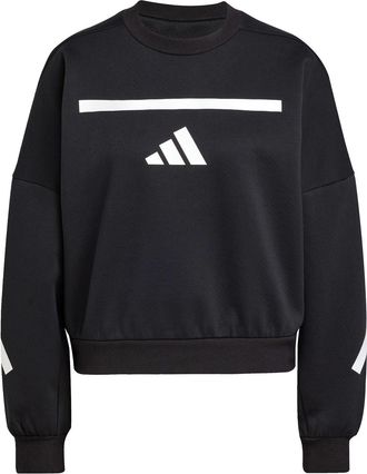adidas Womens W Z.N.E. Swea Ld99 in Black - Size 14 UK
