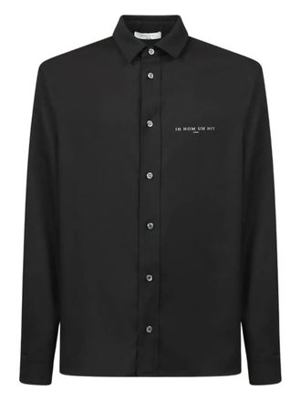Ih Nom Uh Nit long-sleeve shirt - men - Polyester/Viscose/Elastane - 54 - Black