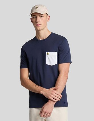 Lyle & Scott Lyle And Scott Mens Contrast Pocket T-Shirt - Navy - Size: 38