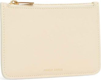 Mansur Gavriel Leather Zip Card Holder in Jasmine at Nordstrom