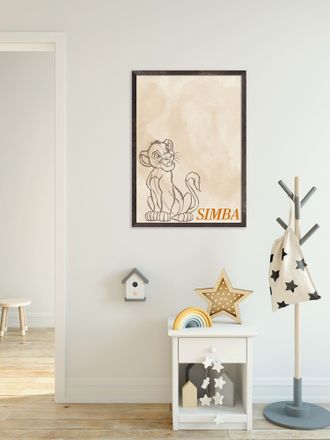Komar Wandbild »Disney The Lion King Simba Sketch« Disney Set, 1 Stk. tlg. 50 x 70 cm (Breite x Höhe) - Kinderzimmer, Dekoration
