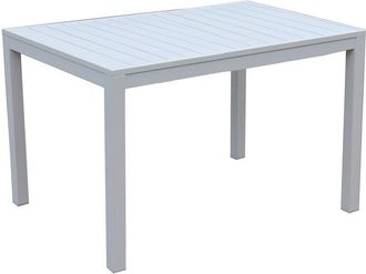 Vacchetti Vacchetti - Mesa Comedor Blanco 70x53 Cm H 75 Cm En Aluminio Mod. Sullivan