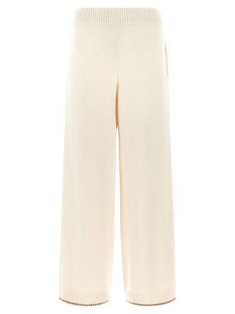 Brunello Cucinelli Womens White Cashmere Athletic Pants