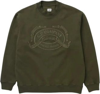 C.P. Company Crew Neck Sweatshirt - Heren - Sweatshirts - Groen - XS - Katoen - Hoodies & sweatvesten