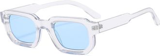 Generic Small Frame Square Women Sunglasses Outdoor Commuter Party Sun Glasses(Clear)