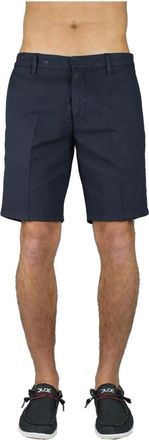 Dondup Stijlvolle Bermuda Manheim Shorts - Heren - Korte Broeken - Blauw - W38 - Korte Broeken