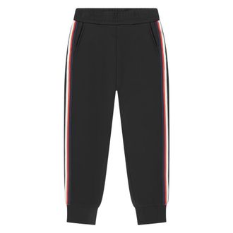Moncler Luxury Boys Black Branded Joggers - male - Moncler - Sweatpants - Black - 4 Y - Kids