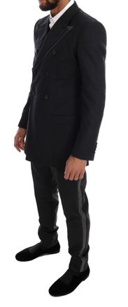 Dolce & Gabbana Mens Gray Wool Double Breasted 3 Piece Suit