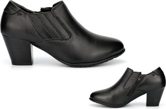 Generic Womens Leather Boots Womens Zip Fastening Boots Size 8 Ladies Ankle Boot Size 6 Casual Boot Ladies Block Heels Block Heel Real Leather Upper Zip Faste