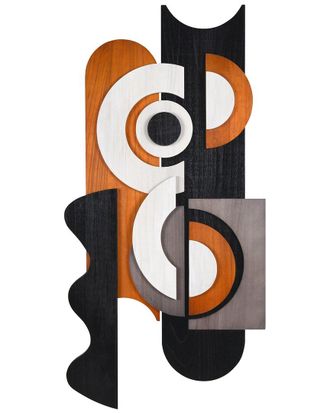 Empire Art Direct Honeyed Dusk Ii Handmade Dimensional Solid Wood Abstract Wall Art