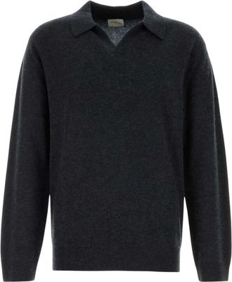 Le Kasha Gibson Sweater - Heren - V-hals truien - Blauw - XL - Kasjmier - Truien & Vesten