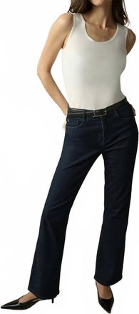 Joseph Ribkoff Brooke Classic Bootcut Stretch Jeans In Dark Denim Blue