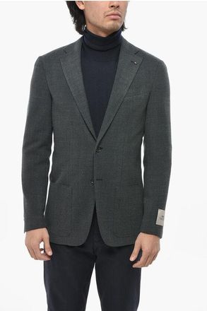 Corneliani CC COLLECTION Virgin Wool Side Vents Notch Lapel Blazer size 52