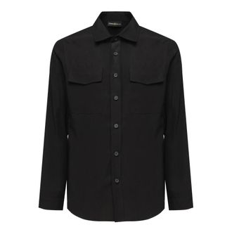 Giuliano Galiano Zwarte Panther Shirt Knoopsluiting - Heren - Casual Overhemden - Zwart - S - Overhemden