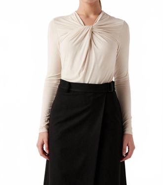 Sophie Rue Cassidy Twist Front Top In Oyster