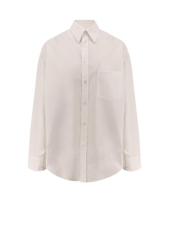 Balenciaga Oversize Cotton Shirt With Knotted Details