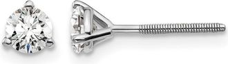 Diamond2Deal 14k Gold 1/2 ct Round Lab Grown Diamond Stud Earrings Screw Back VS Clarity, D-E Color