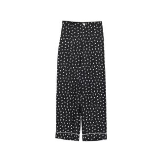 Moschino Wide Trousers, female, Black, Size: S Wide Trousers