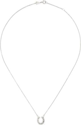 Adina Reyter Sterling Silver Baguette Horseshoe Diamond Necklace - Womens - Sterling Silver/Diamond