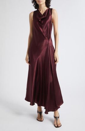 Marella Cowl Neck Asymmetric Dress in Bordeaux at Nordstrom, Size 10