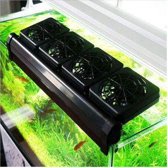 Trade Shop Trade Shop - Fs604 Ventilador De Enfriamiento Para Acuario 4 Ventiladores Agua Acuario Dulce Marina