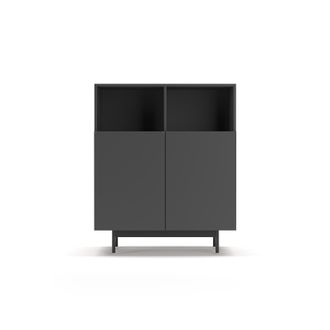 HERDASA Mueble Aparador En Melamina, Colecci&oacute;n Printed (602-2), Con 2 Puertas, En Grafito