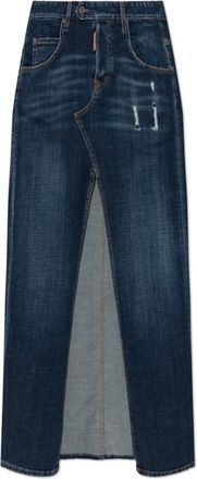 Dsquared2 Denim rok met vintage-effect - Dames - Spijkerrokken - Blauw - XS - Denim - Rokken