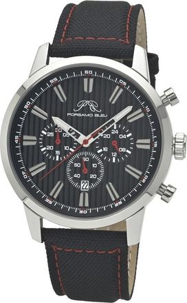 Porsamo Bleu Ryder Chronograph Quartz Black Dial Mens Watch 1521BRYF