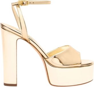 Casadei Interstellar Patty Platform - Dames - Sandalen met hakken - Geel - 36 EU - Polyester - Schoenen
