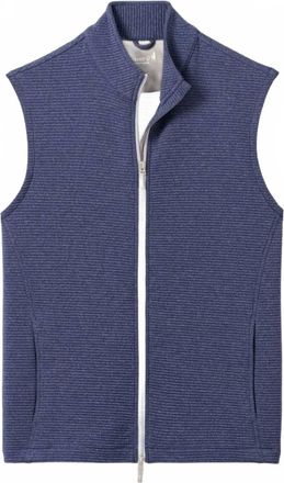 Johnnie-O Mens Reggie Ribbed Performance Vest In Navy
