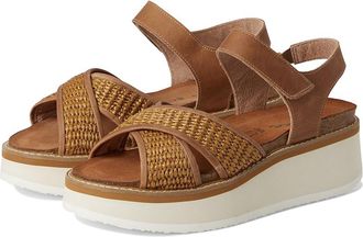 Naot Pavlova Womens Sandals Latte Brown Leather/Golden Brown Raffia : EU 42 (US Womens 11) M
